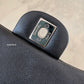 CHANEL 17B Black Caviar (Burgundy Interior) Quilted Square Mini Flap Bag Silver Hardware