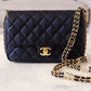 CHANEL 23C Black Caviar CC You 24cm Small Flap Bag Gold Hardware
