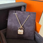 HERMES Amulettes Constance Pendant 18KT Rose Gold and Diamonds Necklace