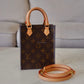 LOUIS VUITTON Petit Sac Plat Monogram Bag