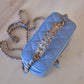 CHANEL 22S Pick Me Up Blue Caviar Top Handle Script Vanity Gold Hardware