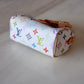 LOUIS VUITTON LV x TM White Multicolour Murakami Nano Speedy Gold Hardware