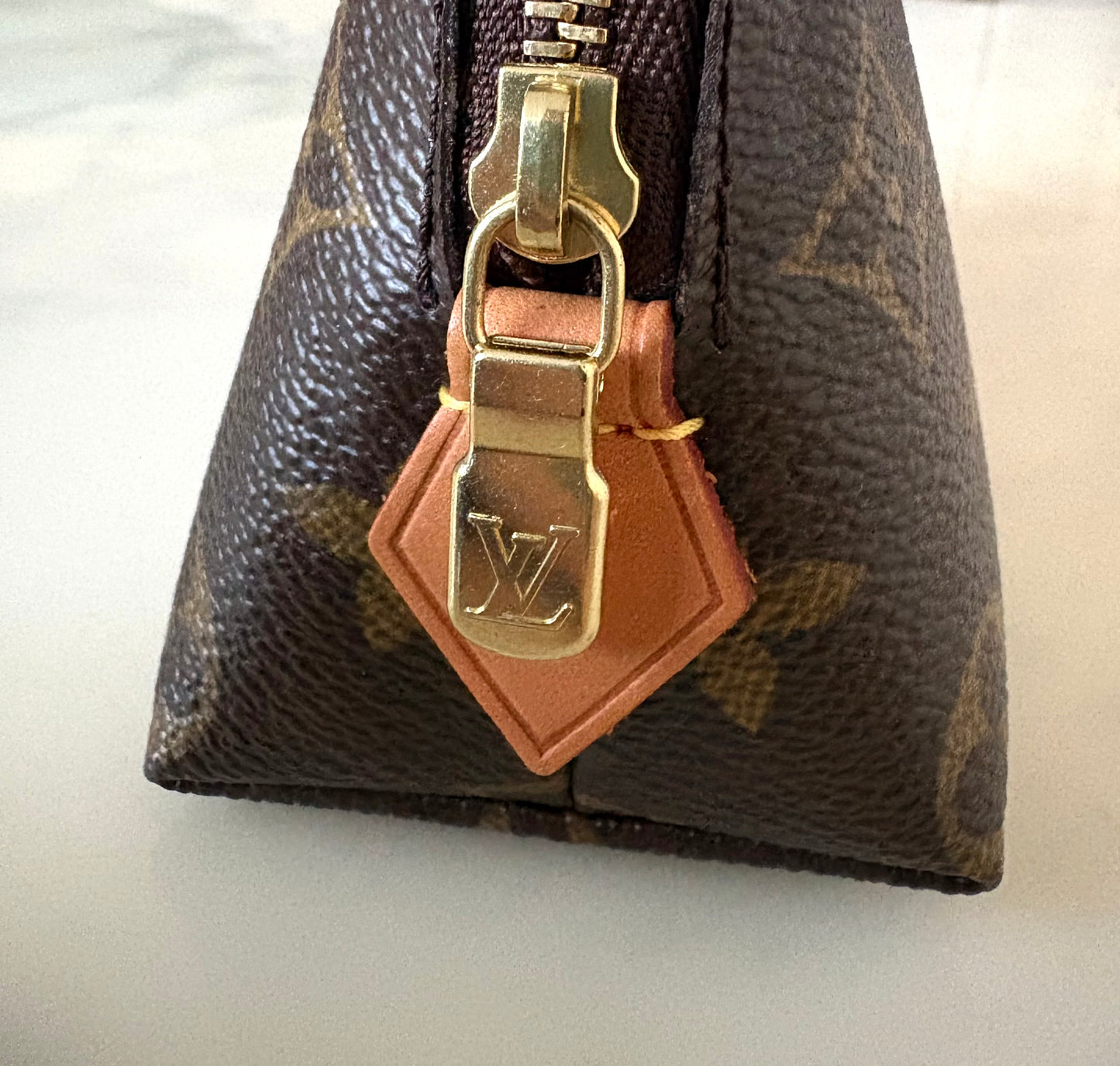 LV LOUIS VUITTON Limited Edition Pink V Voyage Grenade Monogram Cosmetic Pouch