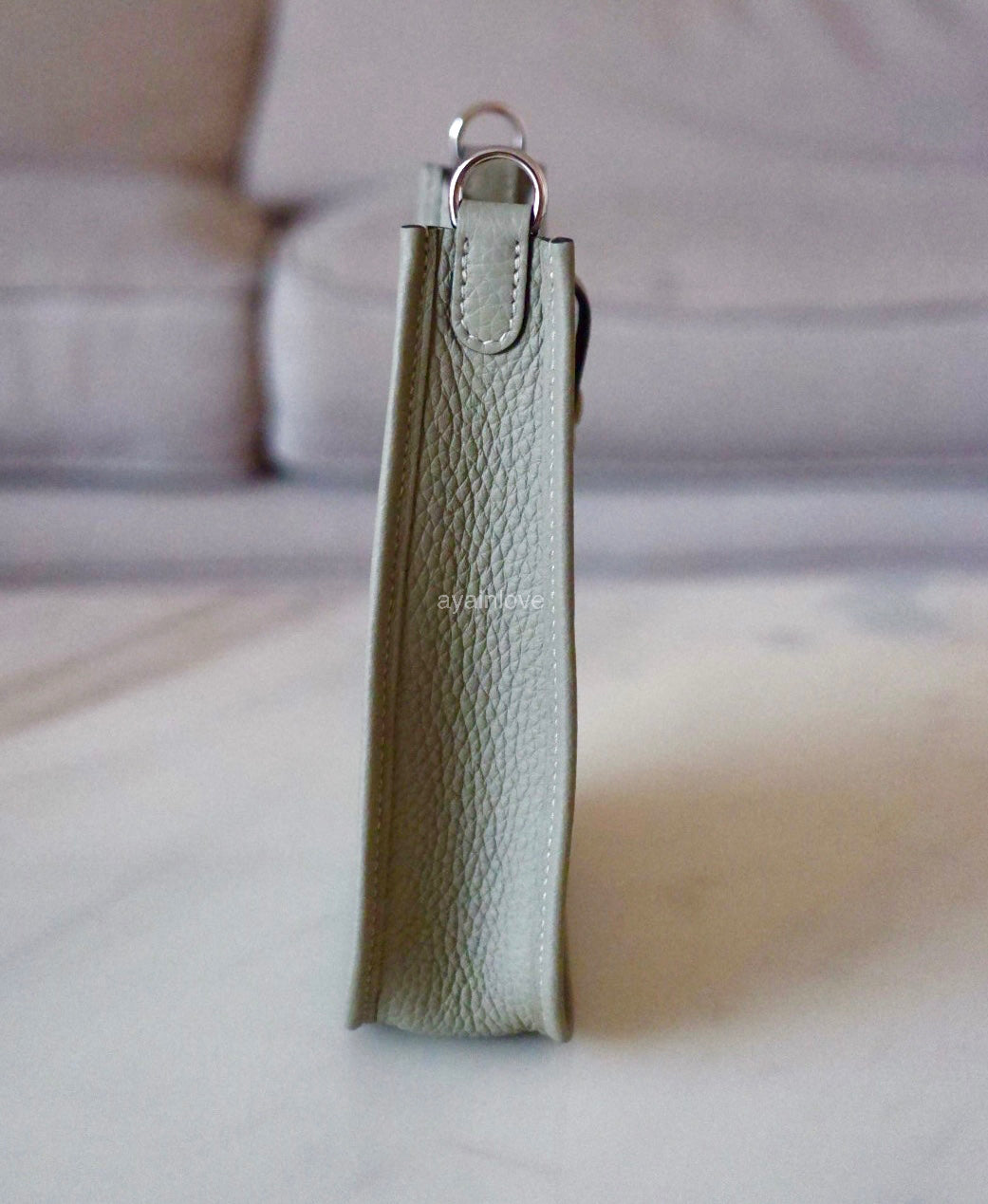 HERMES Mini Evelyne TPM 16 Amazone Sauge Green Clemence Palladium Hardware K Stamp