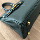 HERMES Birkin 25 Vert Cypress Togo Bag Gold Hardware U Stamp