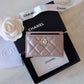 CHANEL 19S Iridescent Beige Oversized Pearly CC Flat Card Holder