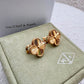 VAN CLEEF ARPELS VCA 18KT Yellow Gold Guilloche Vintage Alhambra Earrings