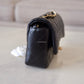 CHANEL 24K Black Lambskin Classic Rectangular Extra Mini 18cm Flap Light Gold Hardware