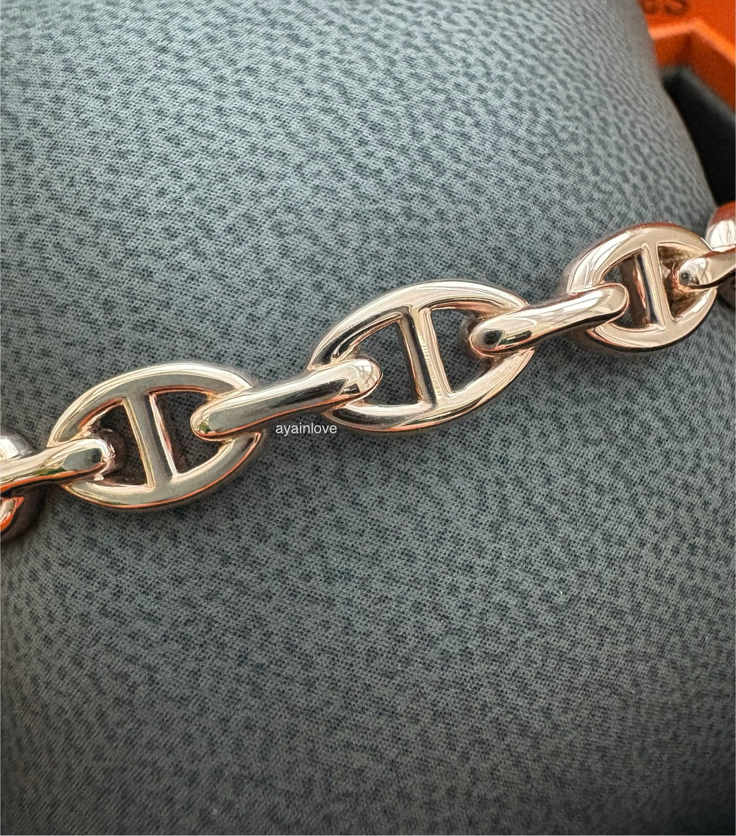 HERMES Enchaine Chaine d’ Ancre 18KT Rose Gold Bracelet PM Toggle Clasp Size ST