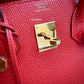 HERMES Birkin 30 Togo Rouge Casaque Gold Hardware P Square Stamp