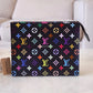 LOUIS VUITTON LV x TM Black Multicolour Rainbow Murakami Toiletry 26 Pouch