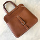 HERMES Halzan 25 Gold Clemence Palladium Hardware B Stamp