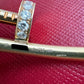 CARTIER 18KT Yellow Gold Full Size Classic JUC Juste Un Clou Diamonds Bracelet Size 17