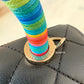 CHANEL Black Goatskin Coco Rainbow Handle Extra Mini 19cm Bag Light Gold Hardware