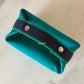 HERMES Bride-A-Brac Green Canvas Toilette Au Carre Case Small PM Palladium Hardware