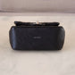 CHANEL 17B Black Caviar (Burgundy Interior) Quilted Square Mini Flap Bag Silver Hardware
