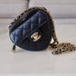 CHANEL 22S Black CC in Love Heart Small Cross-Body Bag Light Gold Hardware