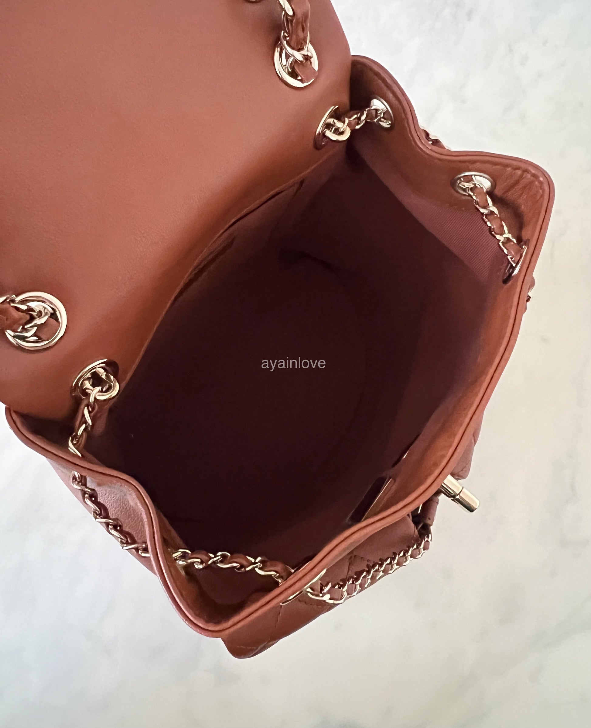 chanel mini backpack 2021 CHANEL Mini Duma Dark Brown Drawstring Double Pocket Backpack Microchi – AYAINLOVE CURATED LUXURIES