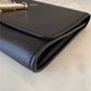 LOUIS VUITTON Black Calfskin Louise Pochette Clutch GM Bag