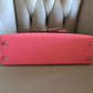 HERMES Mini Kelly 20 Pink Rose Lipstick Chèvre Mysore Palladium Hardware D Stamp