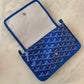 GOYARD Plumet Pocket Wallet Bag Sky Blue Goyardine Canvas