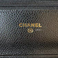 CHANEL Black Caviar Microchipped Classic Wallet On Chain Gold Hardware