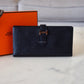 HERMES Bearn Wallet Epsom Black Noir Palladium Hardware C Stamp