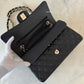 CHANEL Black Caviar Medium/Large Classic Flap Gold Hardware