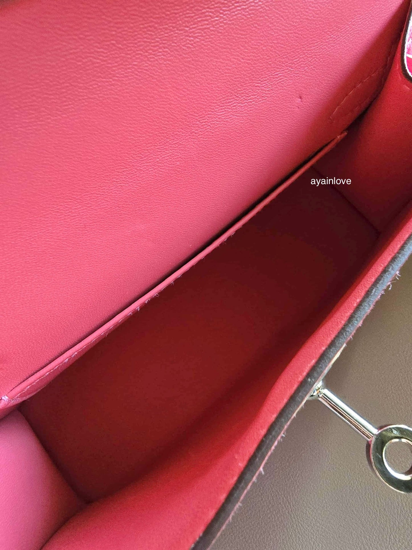 HERMES Mini Kelly 20 Pink Rose Lipstick Chèvre Mysore Palladium Hardware D Stamp