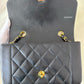 CHANEL Vintage Black Quilted Lambskin Small Diana Flap Bag 24KT Gold Plated Hardware Series 3