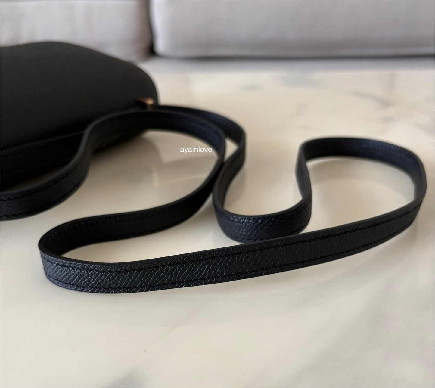 HERMES Constance Mini 18 Noir Black Epsom Rose Gold Hardware W Stamp