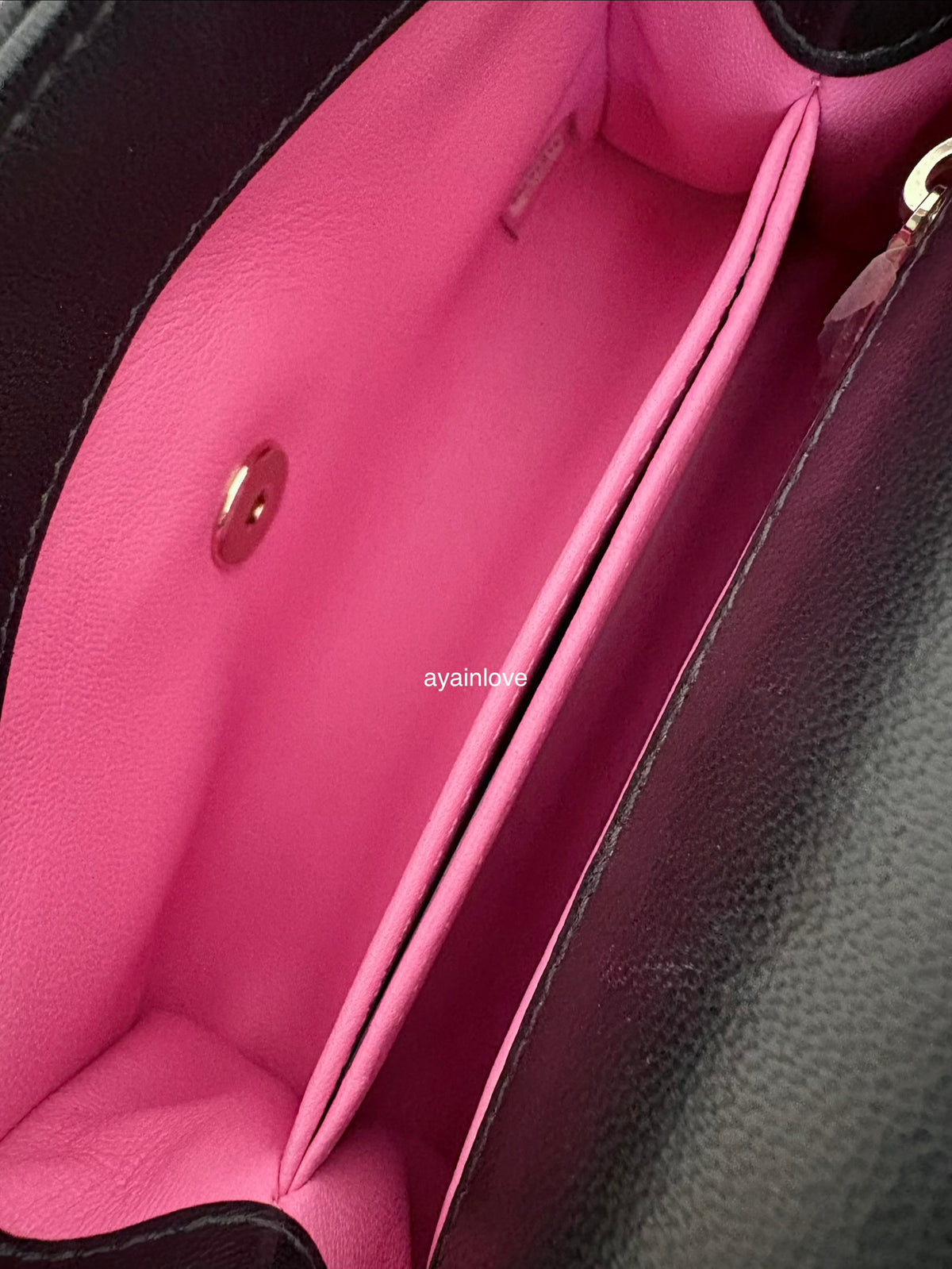 CHANEL Black Goatskin Coco Rainbow Handle Extra Mini 19cm Bag Light Gold Hardware