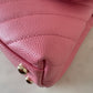 CHANEL Pink Caviar Chevron Small Coco Handle 24 cm Light Gold Hardware