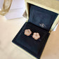 Van Cleef Arpels VCA Lucky Spring Plum Blossom Mother of Pearl 18KT Rose Gold Earrings