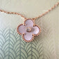 VAN CLEEF ARPELS VCA 18KT Rose Gold Limited 2025 Holiday Pendant Pink Mother of Pearl Diamond Vintage Alhambra