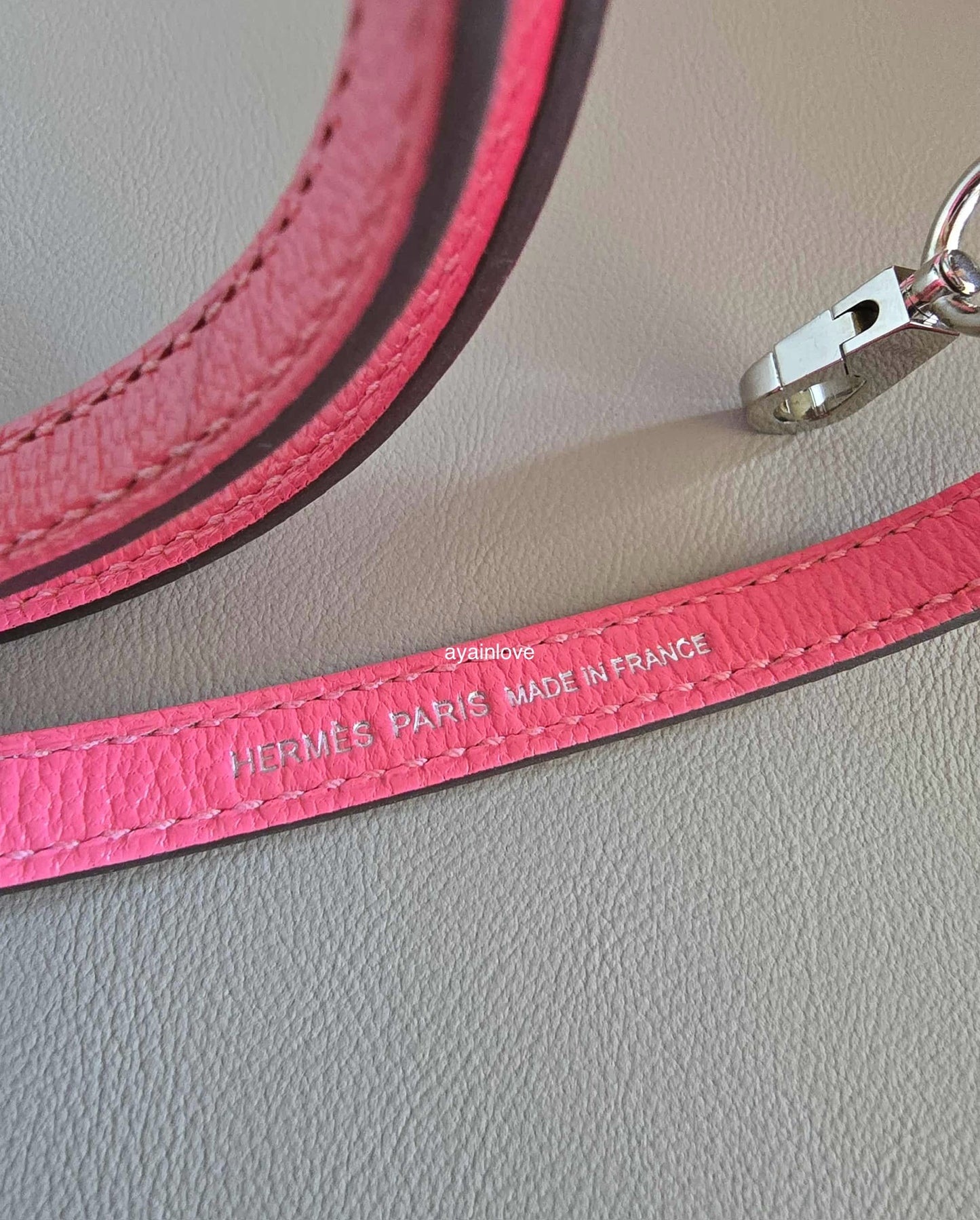 HERMES Mini Kelly 20 Pink Rose Lipstick Chèvre Mysore Palladium Hardware D Stamp