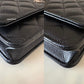 CHANEL Black Caviar Microchipped Classic Wallet On Chain Gold Hardware