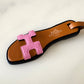 HERMES Oran Sandal Pink Brown Bag Charm