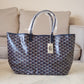 GOYARD St Saint Louis PM Navy Blue Tote Bag