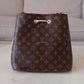 LOUIS VUITTON LV NeoNoe MM Pink Monogram Bucket Bag Gold Hardware