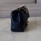CHANEL 18B Black Caviar Quilted Rectangular Mini Flap Bag Light Gold Hardware