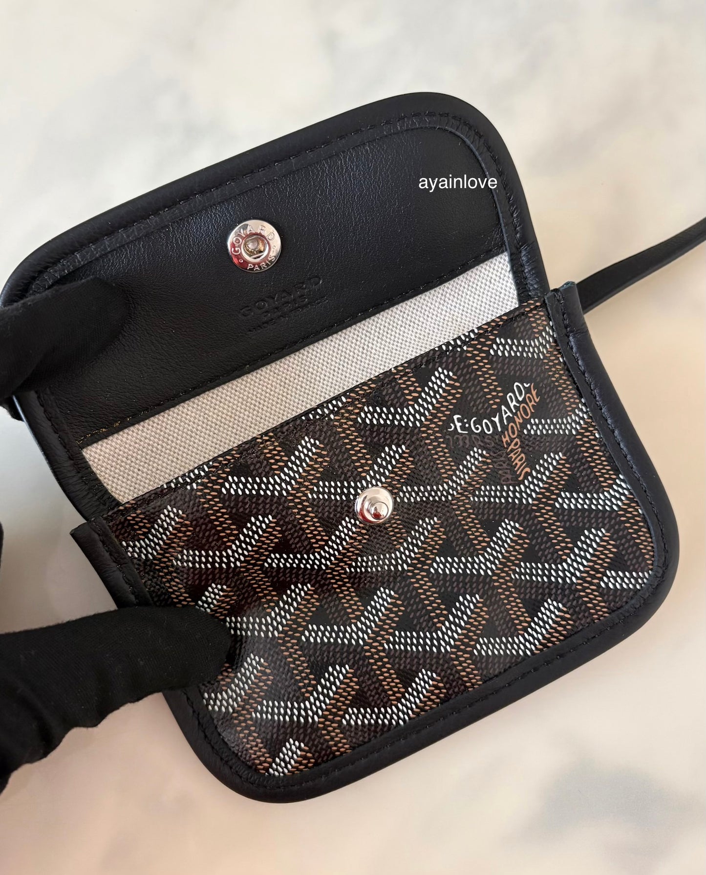 GOYARD Anjou Mini Goyardline Canvas/Calfskin Reversible Tote Bag