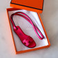 HERMES Oran Sandal Pink Rose Mexico Monochrome Bag Charm