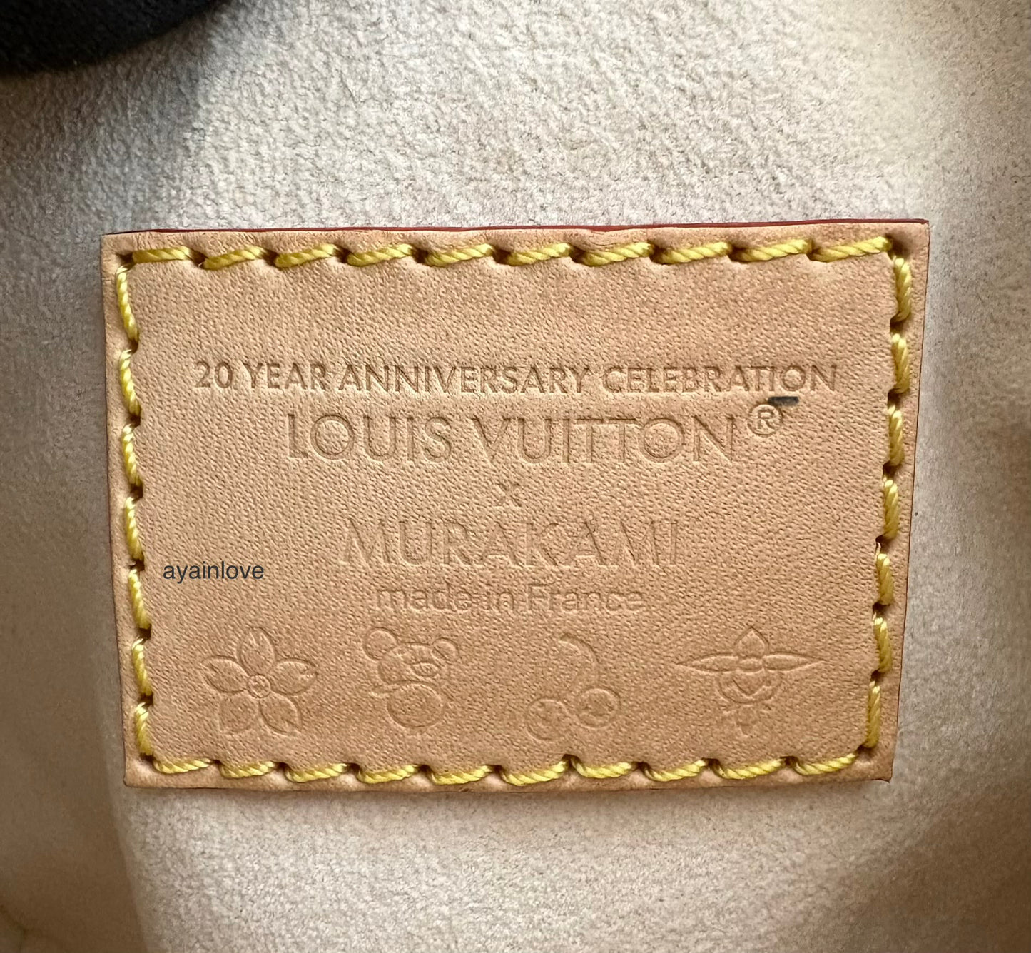 LOUIS VUITTON LV x TM White Multicolour Murakami Nano Speedy Gold Hardware