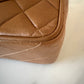 CHANEL Vintage Dark Beige Quilted Jumbo Classic Single Flap Oversized CC Bag 24KT Gold Plated Hardware Series 3