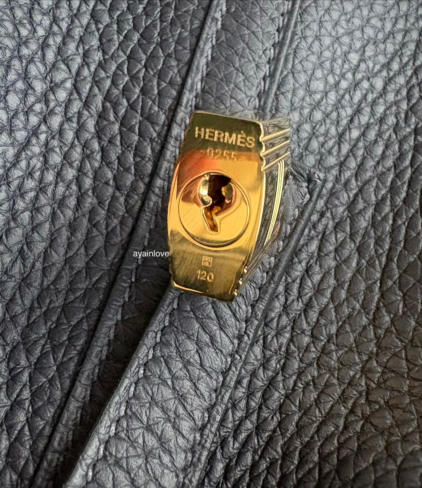 HERMES Picotin Lock 18 Caban Dark Blue Black Taurillion Clemence Gold Hardware K Stamp
