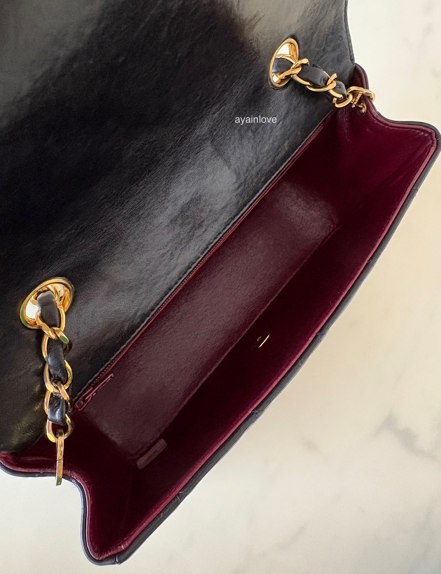 CHANEL Vintage Black Quilted Lambskin Small Diana Flap Bag 24KT Gold Plated Hardware Series 3