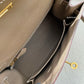 HERMES Kelly 25 Etoupe Epsom Bag Gold Hardware W Stamp