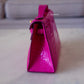 HERMES Kelly Pochette Rose Scheherazade Shiny Alligator Gold Hardware C Stamp