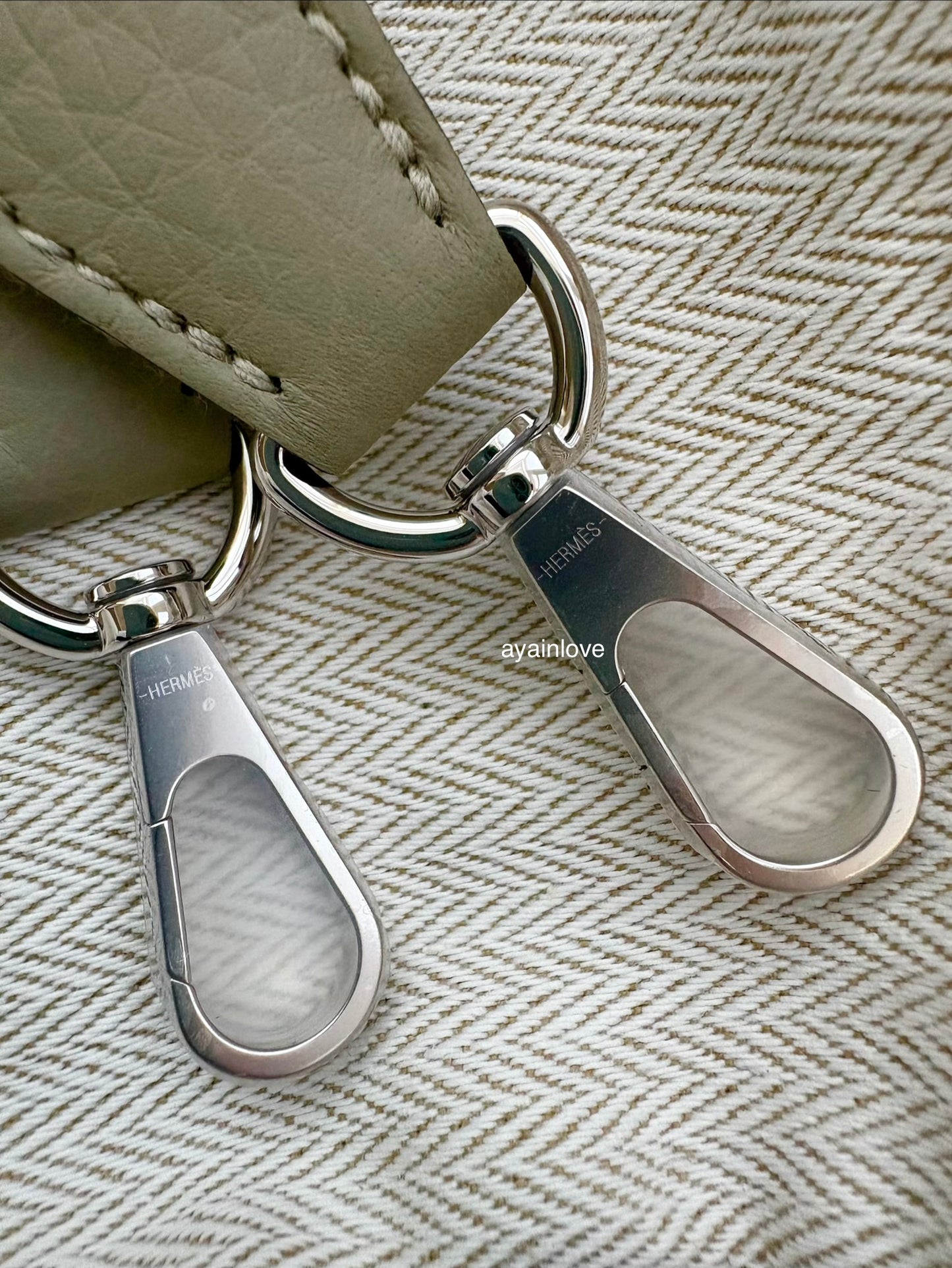 HERMES Mini Evelyne TPM 16 Amazone Sauge Green Clemence Palladium Hardware K Stamp